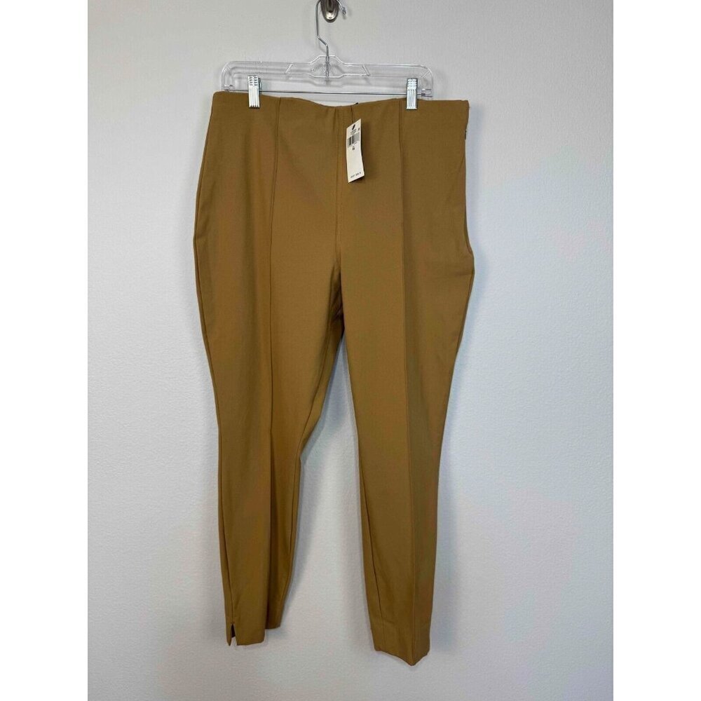 Polo Ralph Lauren Women's The Side Zip Skinny Pants Classic Khaki Size 16